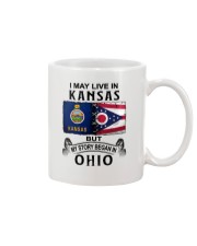 LIVE IN KANSAS BEGAN IN OHIO Mug tile