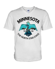 Minnesota The North Star State V-Neck T-Shirt tile