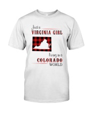 VIRGINIA GIRL LIVING IN COLORADO WORLD Classic T-Shirt front