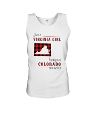VIRGINIA GIRL LIVING IN COLORADO WORLD Unisex Tank thumbnail