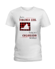 VIRGINIA GIRL LIVING IN COLORADO WORLD Ladies T-Shirt thumbnail