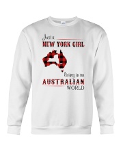 NEW YORK GIRL LIVING IN AUSTRALIA WORLD Crewneck Sweatshirt tile