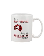 NEW YORK GIRL LIVING IN AUSTRALIA WORLD Mug tile