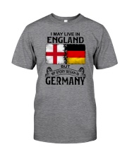 LIVE IN ENGLAND BEGAN IN GERMANY Classic T-Shirt tile