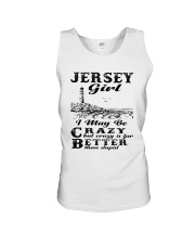 Jersey Girl I May Be Crazy Unisex Tank tile