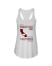 PENNSYLVANIA GIRL LIVING IN CALIFORNIA WORLD Ladies Flowy Tank thumbnail