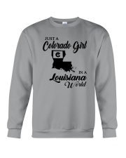 JUST A COLORADO GIRL IN A LOUISIANA WORLD Crewneck Sweatshirt thumbnail