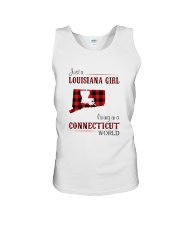 LOUISIANA GIRL LIVING IN CONNECTICUT WORLD Unisex Tank thumbnail