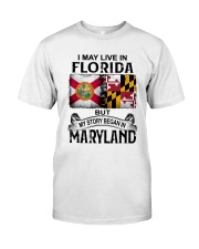 LIVE IN FLORIDA BEGAN IN MARYLAND Classic T-Shirt tile