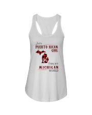 PUERTO RICAN GIRL LIVING IN MICHIGAN WORLD Ladies Flowy Tank tile