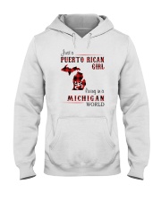 PUERTO RICAN GIRL LIVING IN MICHIGAN WORLD Hooded Sweatshirt tile