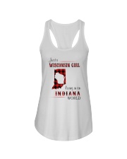 WISCONSIN GIRL LIVING IN INDIANA WORLD Ladies Flowy Tank thumbnail