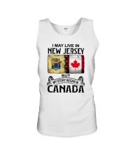 LIVE IN NEW JERSEY BUT MY STORY BEGAN IN CANADA Unisex Tank tile