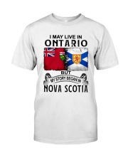 LIVE IN ONTARIO BEGAN IN NOVA SCOTIA Classic T-Shirt tile