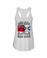 LIVE IN ONTARIO BEGAN IN NOVA SCOTIA Ladies Flowy Tank thumbnail