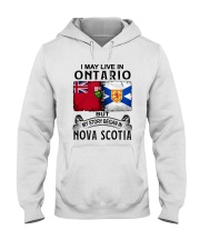 LIVE IN ONTARIO BEGAN IN NOVA SCOTIA Hooded Sweatshirt thumbnail