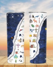Alaska Flag And Symbols 20oz Glitter Tumbler aos-glitter-tumbler-straight-shape-20oz-lifestyle-front-04a