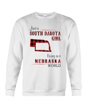 SOUTH DAKOTA GIRL LIVING IN NEBRASKA WORLD Crewneck Sweatshirt tile