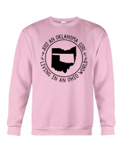 OKLAHOMA GIRL LIVING IN AN OHIO WORLD Crewneck Sweatshirt tile