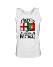 LIVE IN ENGLAND BEGAN IN PORTUGAL Unisex Tank tile