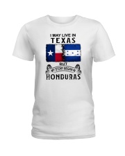 LIVE IN TEXAS BEGAN IN HONDURAS Ladies T-Shirt tile