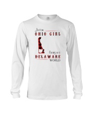 OHIO GIRL LIVING IN DELAWARE WORLD Long Sleeve Tee thumbnail