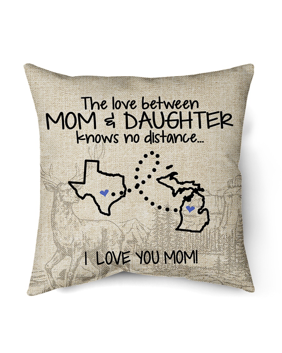 MICHIGAN TEXAS THE LOVE MOM AND DAUGHTER Indoor Pillow - 16” x 16”