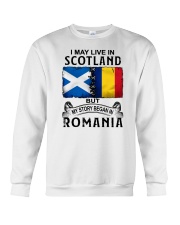 LIVE IN SCOTLAND BEGAN IN ROMANIA Crewneck Sweatshirt tile