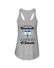 LIVE IN MASSACHUSETTS BEGAN IN EL SALVADOR HEART Ladies Flowy Tank thumbnail