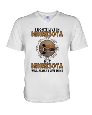 MINNESOTA WILL ALWAYS LIVE IN ME V-Neck T-Shirt tile