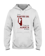 MANITOBA GIRL LIVING IN ALBERTA WORLD Hooded Sweatshirt tile