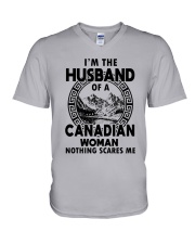 I'M THE HUSBAND OF A CANADIAN WOMAN V-Neck T-Shirt thumbnail