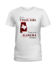 TEXAS GIRL LIVING IN ALABAMA WORLD Ladies T-Shirt thumbnail