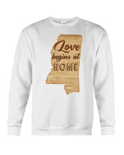 Mississippi Love Begins At Home Crewneck Sweatshirt tile