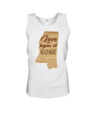 Mississippi Love Begins At Home Unisex Tank tile