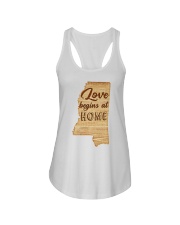 Mississippi Love Begins At Home Ladies Flowy Tank tile