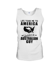 AUSTRALIAN GUY LIFE TOOK TO AMERICA Unisex Tank thumbnail