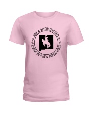 WYOMING GIRL LIVING IN NEW MEXICO WORLD Ladies T-Shirt thumbnail