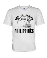 Let's Go To Philippines V-Neck T-Shirt tile