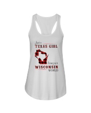 TEXAS GIRL LIVING IN WISCONSIN WORLD Ladies Flowy Tank thumbnail