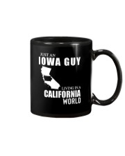 JUST AN IOWA GUY LIVING IN CALIFORNIA WORLD Mug thumbnail