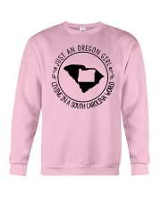 OREGON GIRL LIVING IN SOUTH CAROLINA WORLD Crewneck Sweatshirt thumbnail