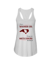 WISCONSIN GIRL LIVING IN NC WORLD Ladies Flowy Tank thumbnail