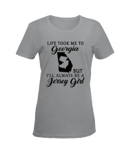 LIFE TOOK ME TO GEORGIA BUT BE A JERSEY GIRL Ladies T-Shirt women-premium-crewneck-shirt-front