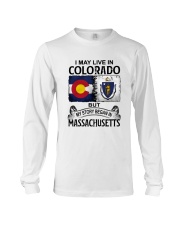 LIVE IN COLORADO BEGAN IN MASSACHUSETTS Long Sleeve Tee tile