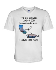 PUERTO RICO CALIFORNIA THE LOVE DAD AND DAUGHTER V-Neck T-Shirt tile