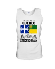 LIVE IN QUEBEC BEGAN IN SASKATCHEWAN ROOT WOMEN Unisex Tank thumbnail