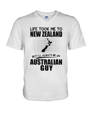 AUSTRALIAN GUY LIFE TOOK TO NEW ZEALAND V-Neck T-Shirt thumbnail