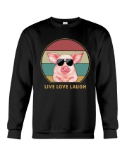 Live Love Laugh Pig Crewneck Sweatshirt tile