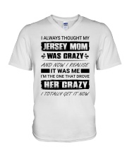 My Jersey Mom Was Crazy V-Neck T-Shirt tile